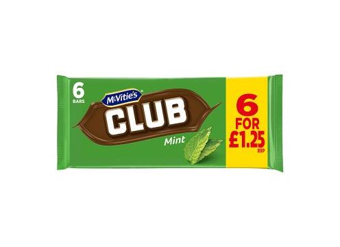 product image for McVities Club Mint 6 x 22g