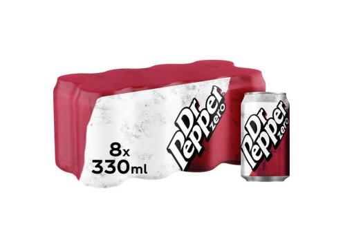 product image for Dr Pepper Zero 8 x 330ml (BB 5/24)