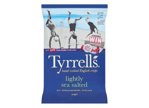 product image for Tyrrells Lightly Sea Salted Crisps 40g (BB 1/24)