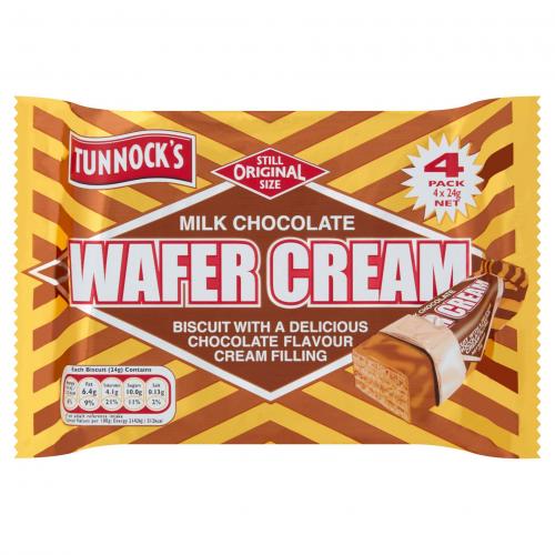 image of Tunnocks Wafer Cream 4 Pk