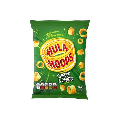 image of Hula Hoops - Cheese & Onion 34g (BB 4/24)