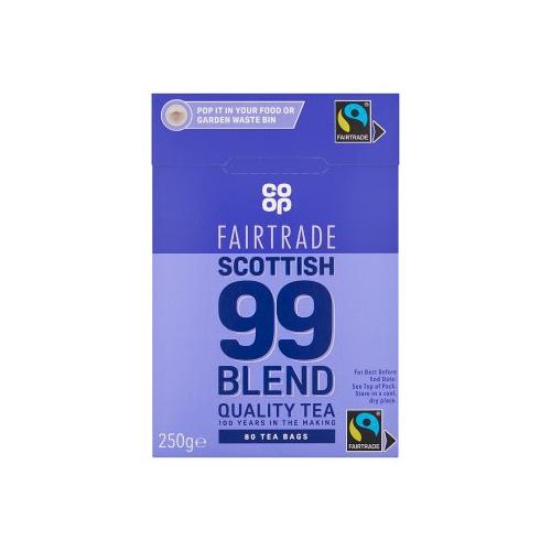 image of Co-op Fairtrade Scottish 99 Blend 80 Tea Bags 250g