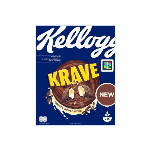 image of Kellogg's Krave Cookies & Cream Flavour 410g
