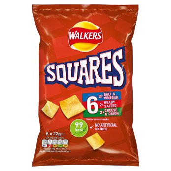 Walkers Squares Crunchy 6x22g Variety Packs - Importing your favorite ...