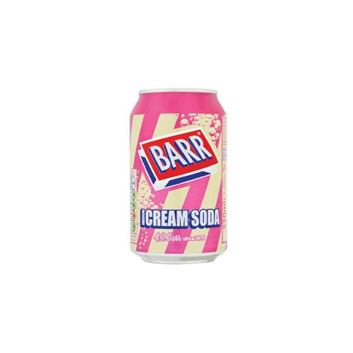 image of Barrs Cream Soda 330ml can - Clearance (BB 4/24)