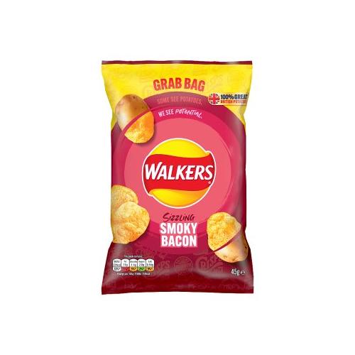 image of Walkers Smokey Bacon Crisps 45g (BB 4/24)