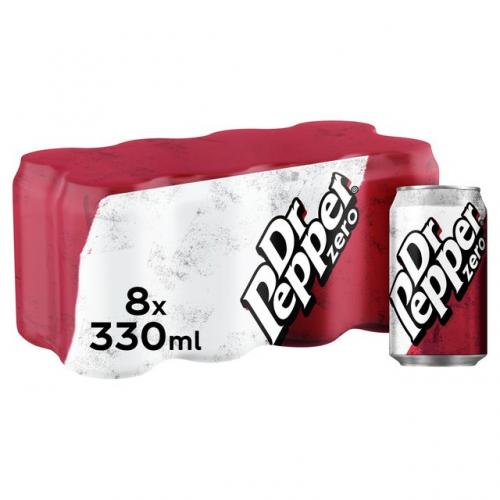 image of Dr Pepper Zero 8 x 330ml (BB 5/24)