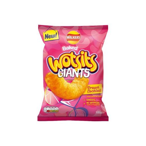 image of Walkers Wotsits Giants Prawn Cocktail Snacks 105g (BB 5/24)