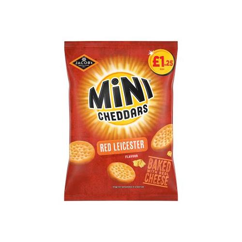 image of Jacob's Mini Cheddars Red Leicester Flavour 90g